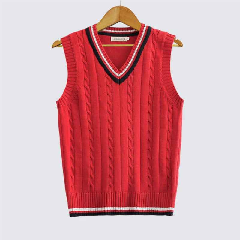 Unisex V-Neck School Uniform Sweater Vest | Pill-Resistant Performance Layer