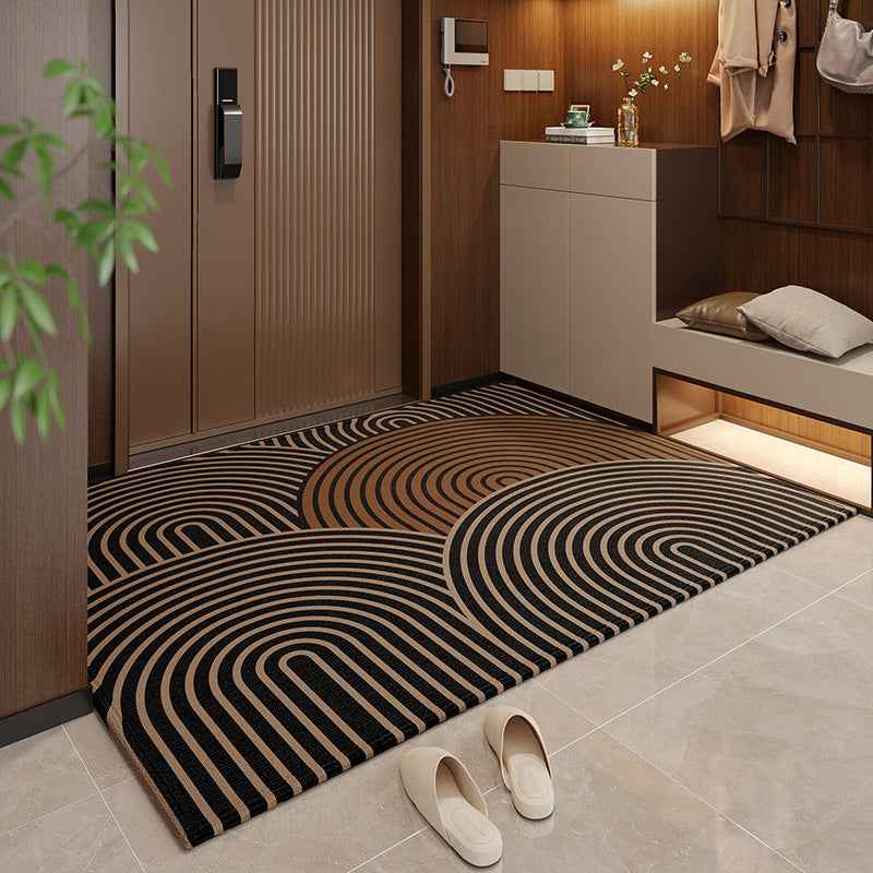 Polyester Entrance Door Mat | Non-Slip Household Foot Mat | Stain-Resistant Low-Profile Entry Rug