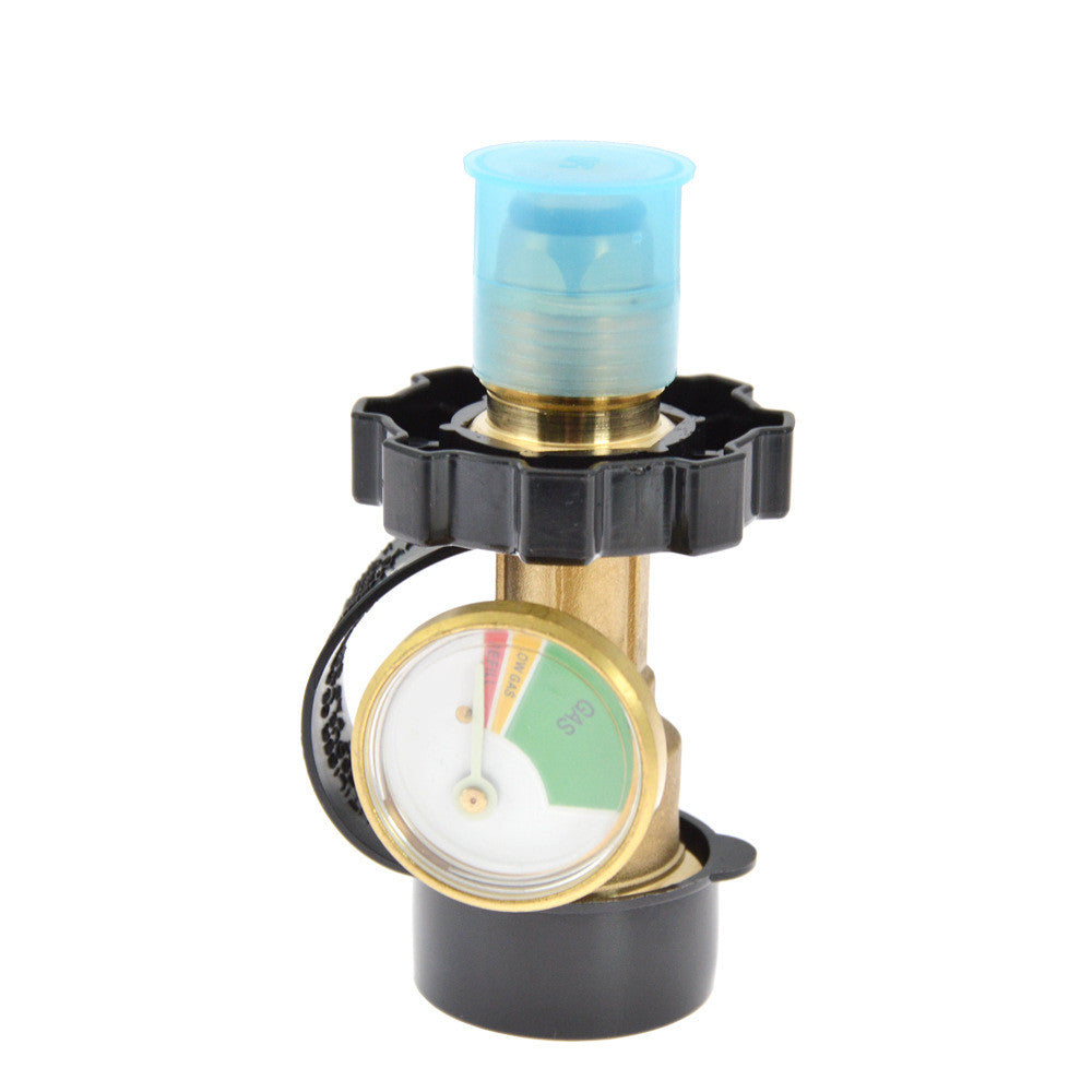 POL Propane Adapter Connector With Luminous Pressure Gauge Adapter Gas Tank Converter - Shop NCLC