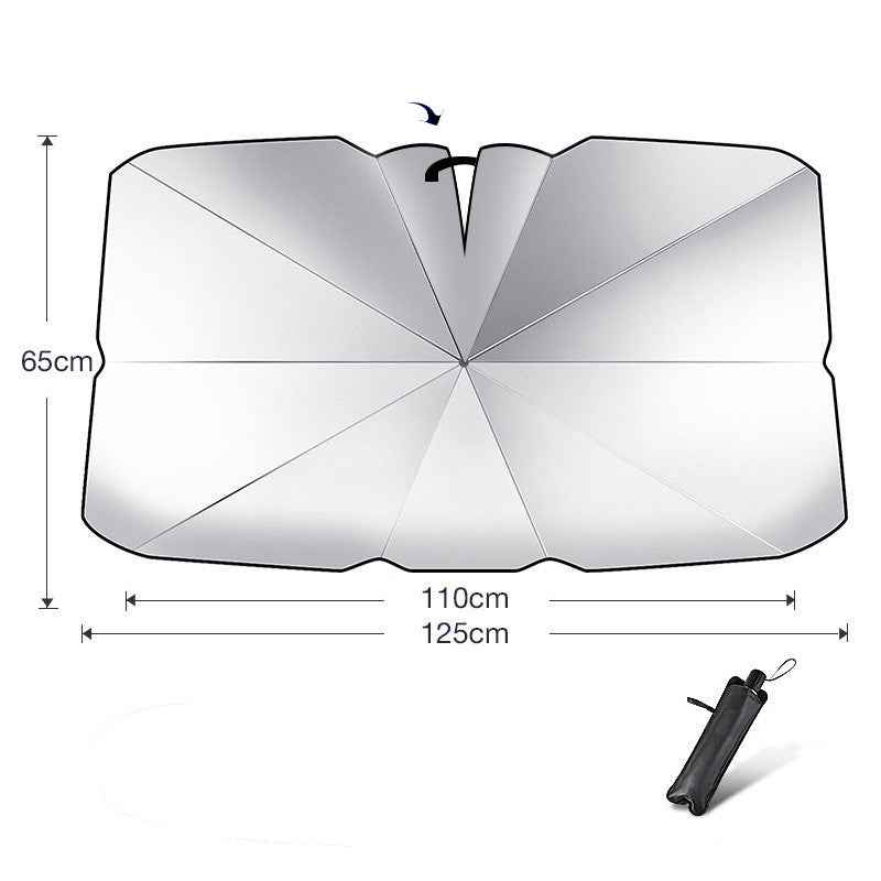 Foldable Car Windshield Sun Shade Umbrella | UV Protection & Heat Shield Parasol