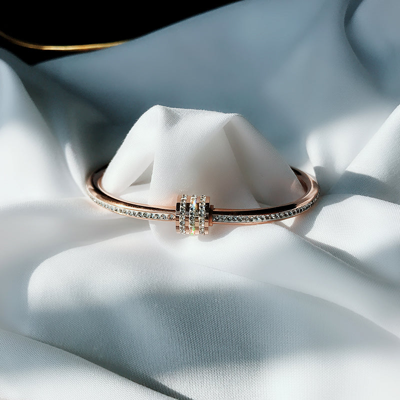 Rose Gold Titanium Steel Bracelet Women's Hand Jewelry - Shop NCLC