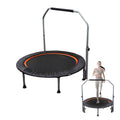 Folding 48" Fitness Trampoline for Adults with Adjustable Handle – 330lb Capacity, Indoor/Outdoor Cardio Workout Rebounder