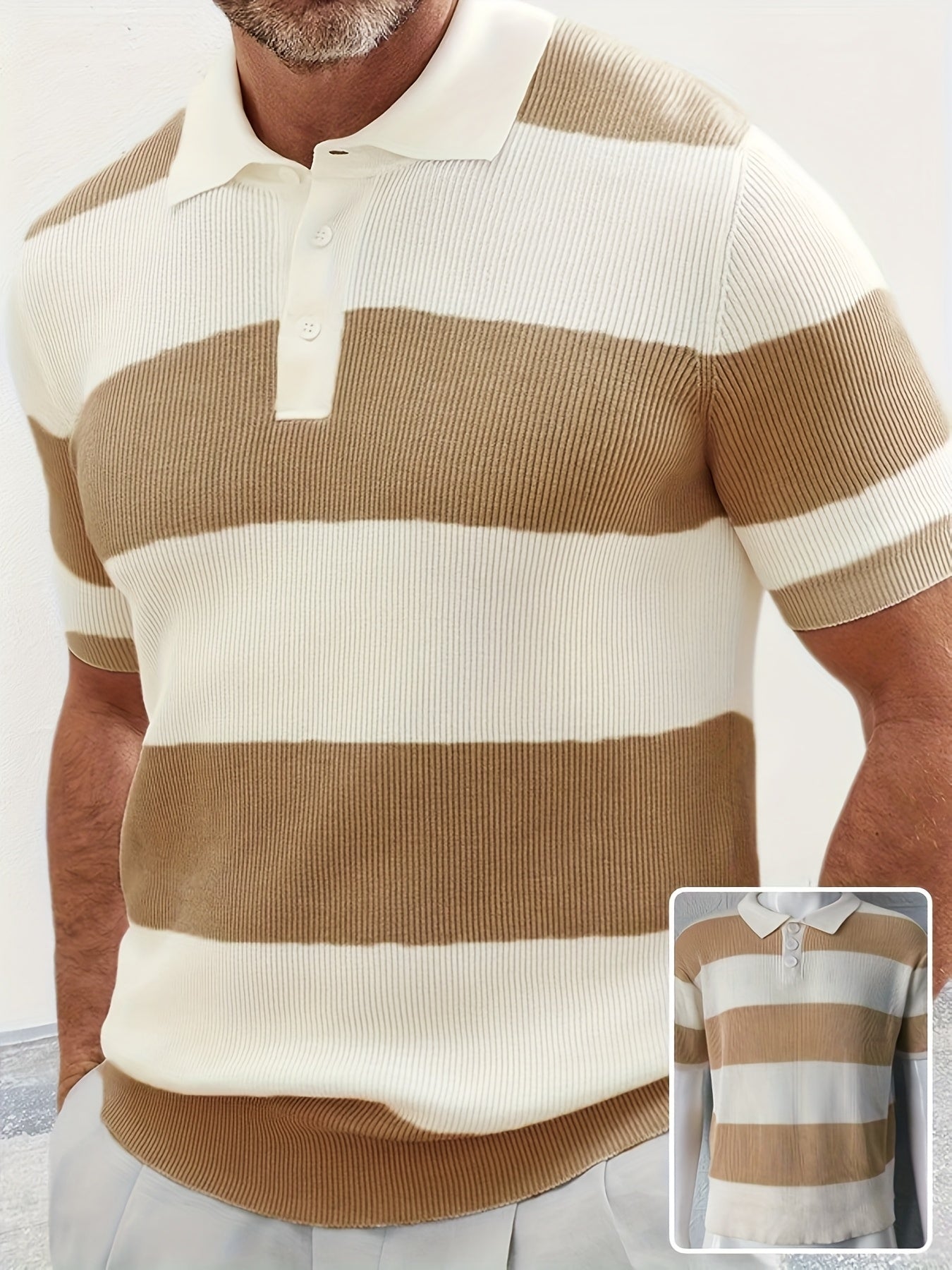 Mens Clothing Summer Fashion Lapel Sweater Short Sleeve Men Clothing Men Wears - Shop NCLC