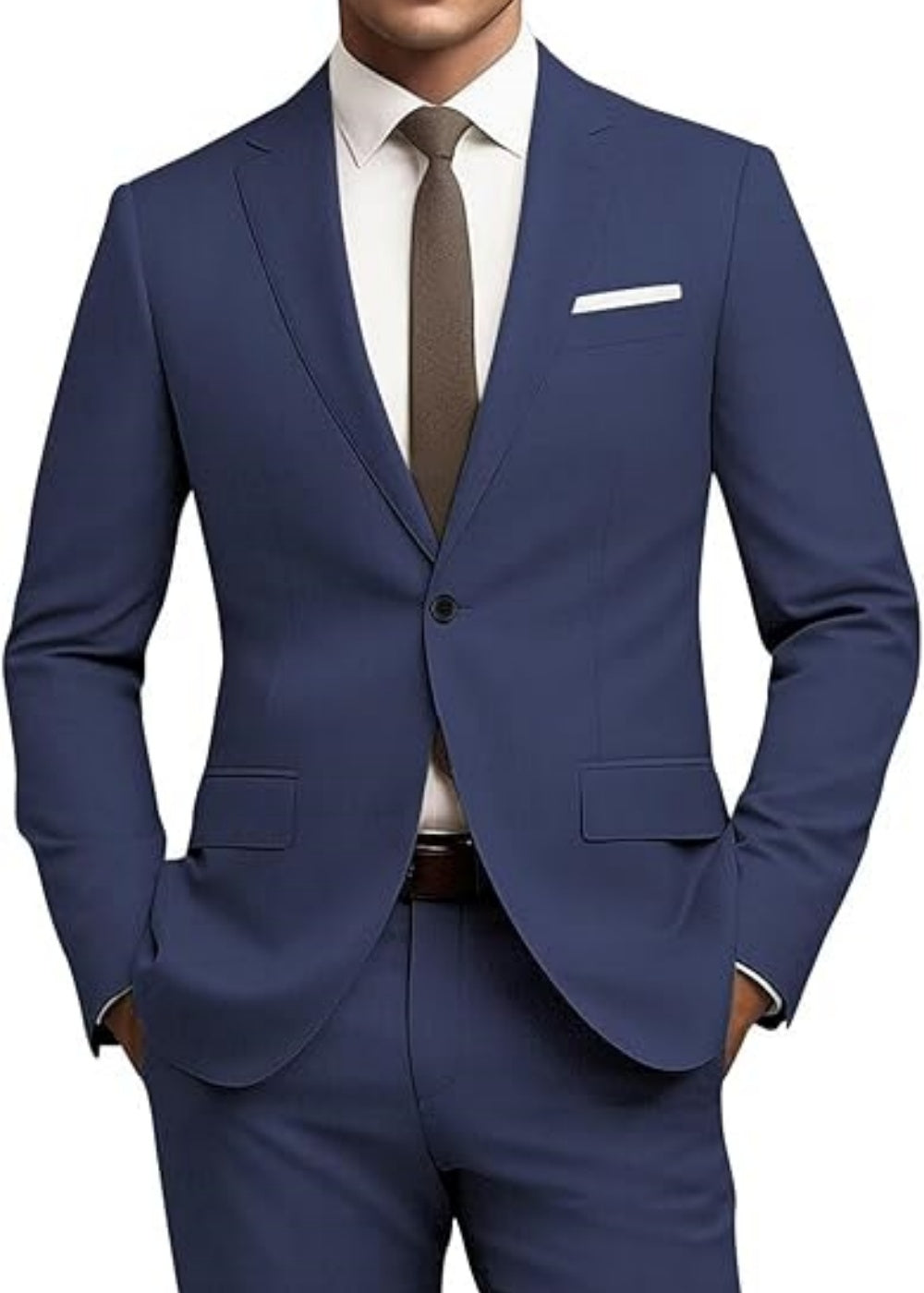 Men's Versatile Solid Color Business Jacket Long Pants Set - Shop NCLC