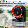 Single-Hole Portable Misting Fan | USB Rechargeable Desktop & Personal Cooler