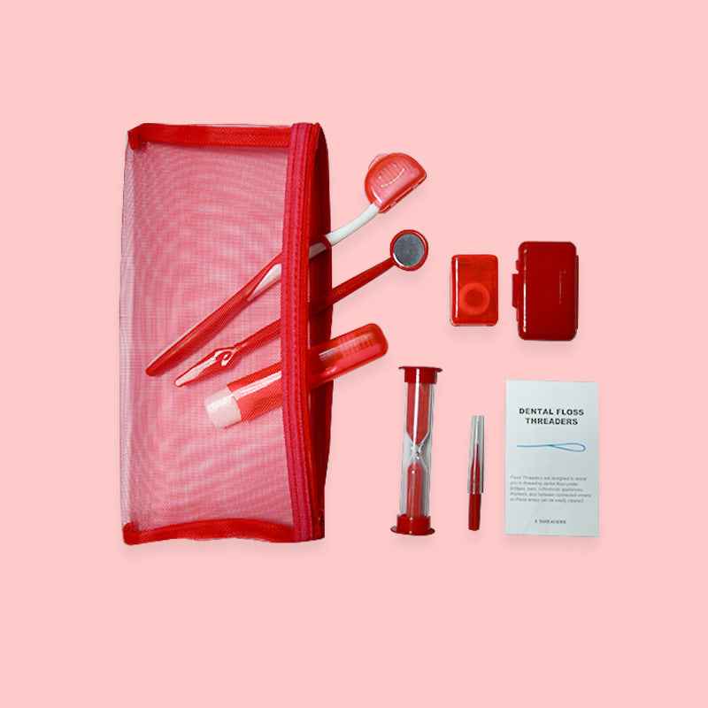 Orthodontic Care Kit - 8-Piece Braces Oral Hygiene & Dental Cleaning Set