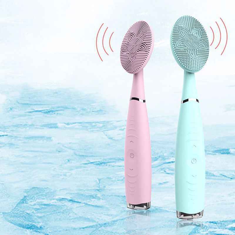 Waterproof Silicone Facial Cleansing Brush | Portable Electric Mini Pore Cleaner & Massager