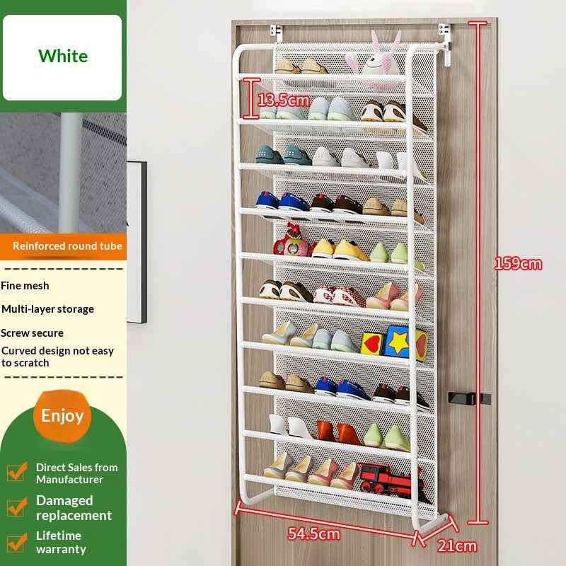 1PC20-30 Pairs Over Door Shoe Organizer, Space Saving 10 Tier Shoe Rack