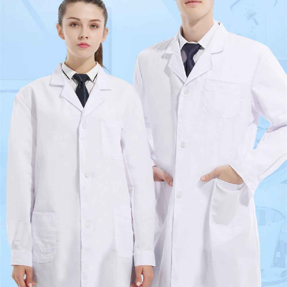 Professional Medical Lab Coat | Men's & Women's White Doctor Coat | Long & Short Sleeve Options