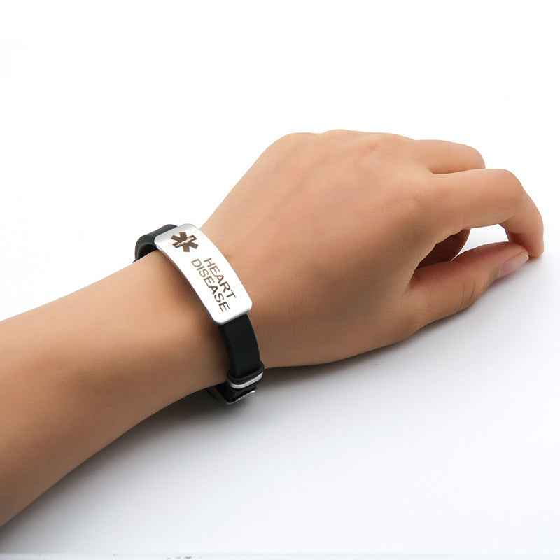 Medical Alert Silicone Bracelet | Waterproof & Custom Engraved ID for Emergencies