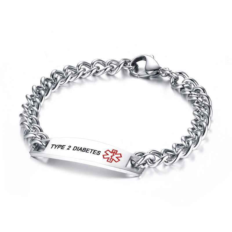 Stainless Steel 12MM Medical ID Alert Bracelet