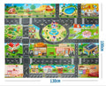 Kids City Road Parking Map Play Mat | Interactive Educational Crawling Mat & Toy Car Rug for Cognitive & Motor Skill Development
