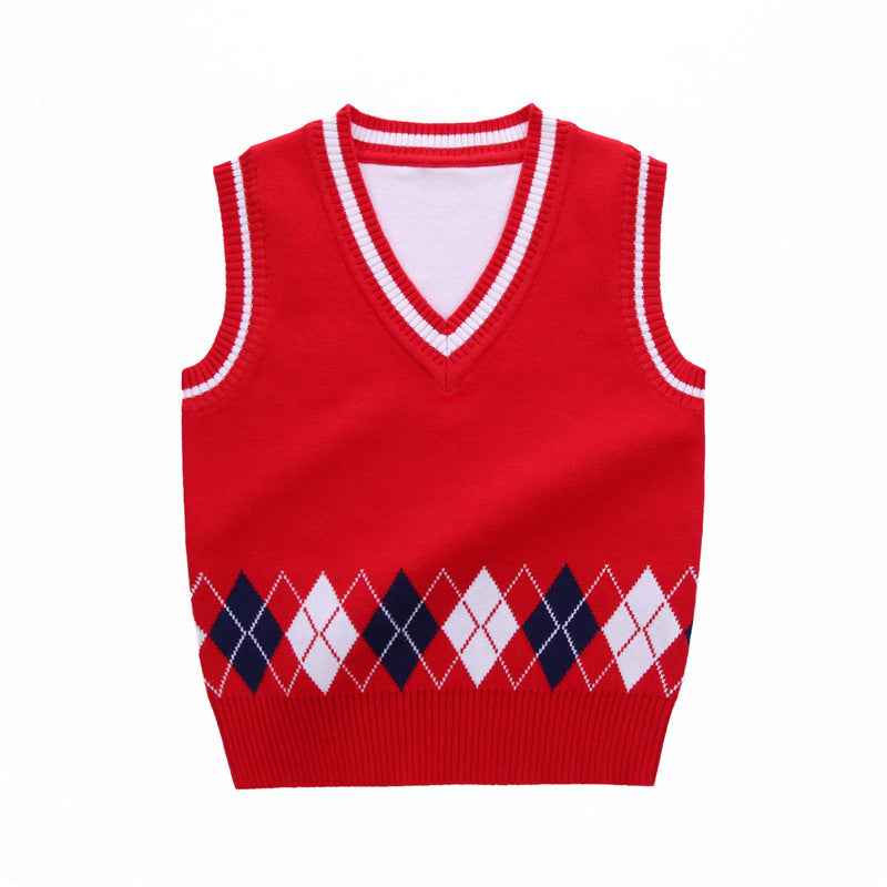 Unisex School Uniform Vest – Premium V-Neck Knit Pullover