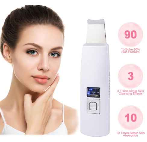 Ultrasonic Skin Scrubber & Blackhead Remover | Facial Cleansing Spatula