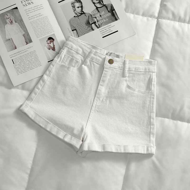 Women's Simple Stretch Denim Shorts  – Plus Size & Small Sizing Casual Jean Shorts | Wild & Comfortable Pull-On Jean Shorts