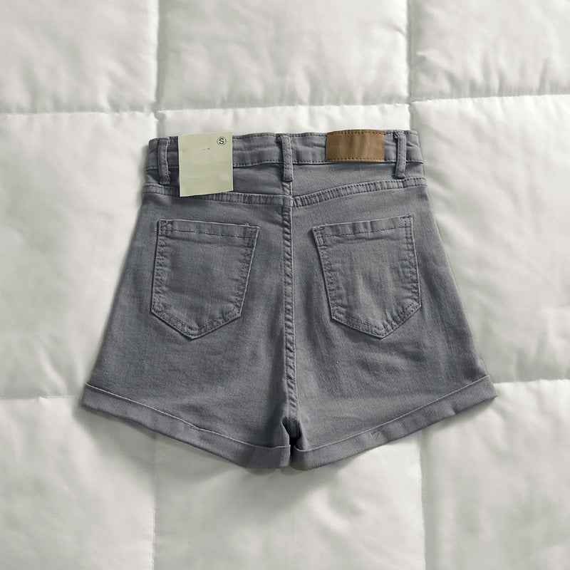 Women's Simple Stretch Denim Shorts  – Plus Size & Small Sizing Casual Jean Shorts | Wild & Comfortable Pull-On Jean Shorts