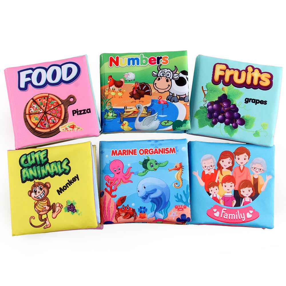 Tactile Soft Fabric Baby Books | Crinkle & Sensory Early Learning Educational Toys for Newborns to 12 Months