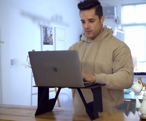Adjustable Aluminum Computer Folding Stand – Ergonomic, Portable & Lightweight Laptop Riser