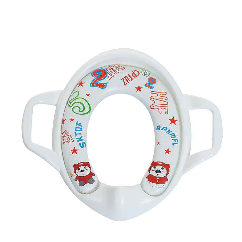 Soft Cushion Potty Training Toilet Seat with Non-Slip Grip & Splash Guard for Toddlers