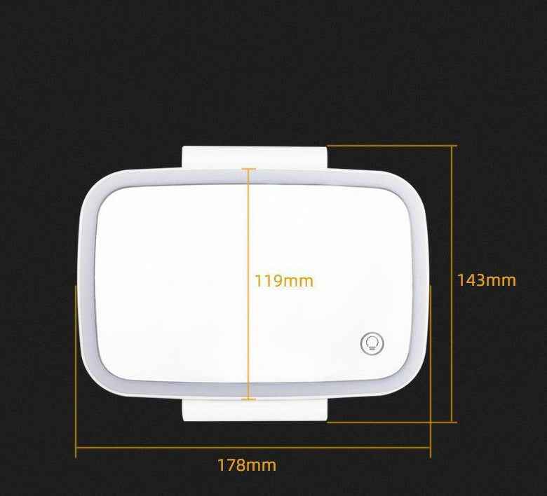 LED Car Sun Visor Vanity Mirror with Touch Control & USB Rechargeable Universal Fit