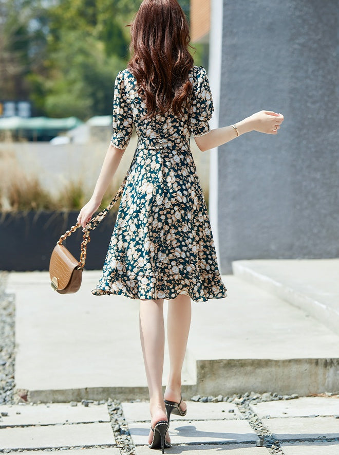 Women's Floral Chiffon Dress - Shop NCLC