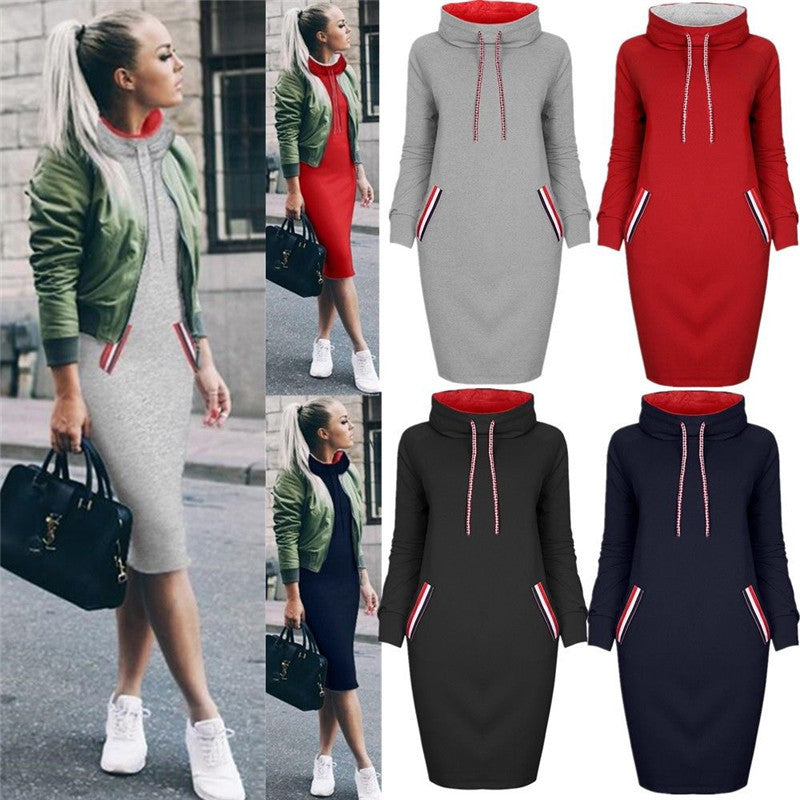Ladies Winter Hooded Dresses Women Dress - Shop NCLC