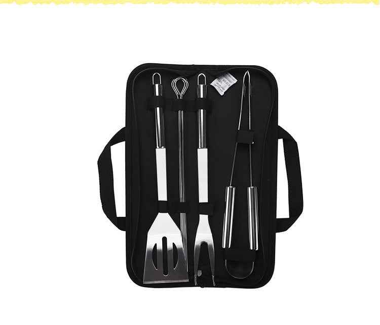 20-Piece Stainless Steel BBQ Grill Tool Set | Heavy-Duty Outdoor Barbecue Utensils Kit with Spatula, Tongs, Fork, and Cleaning Brush for Camping, Tailgating & Backyard Grilling