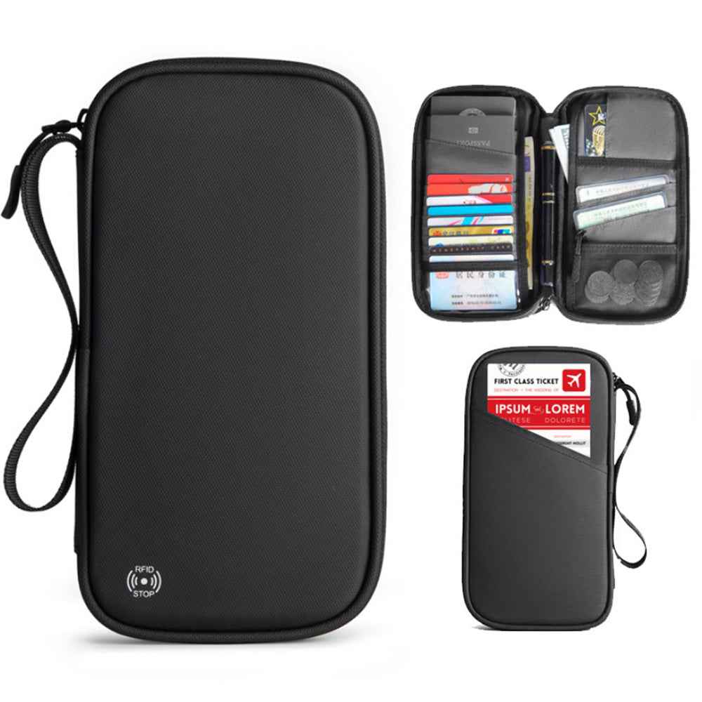Multifunctional RFID-Blocking Waterproof Travel Passport Holder & Card Organizer