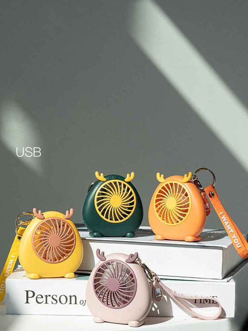 3-in-1 Rechargeable Portable Mini Fan | Handheld Keychain Cooling Device