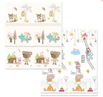 Foldable XPE Baby Play Mat | 1cm Thick Reversible Non-Slip Kid’s Crawling & Game Carpet