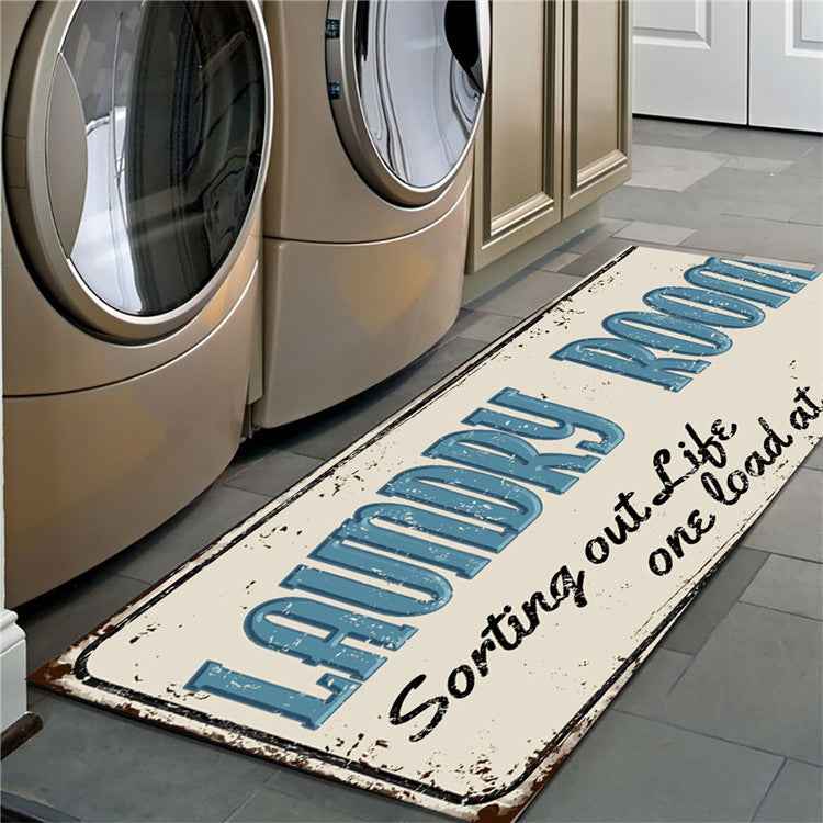 Non-Slip Laundry Room Mat | Washable Floor Rug for Washer & Dryer Area