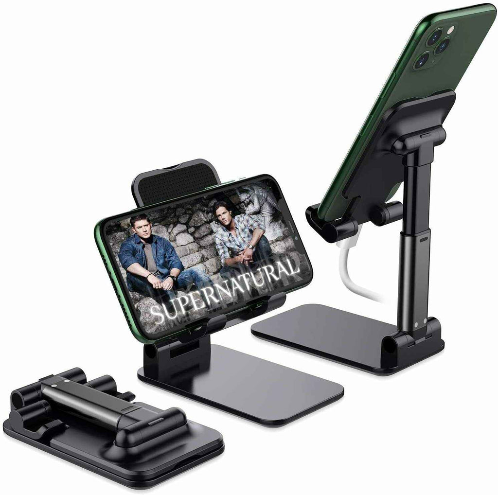Foldable Desktop Cell Phone Stand & Tablet Mount – Adjustable Universal Cradle Dock Holder for Desk