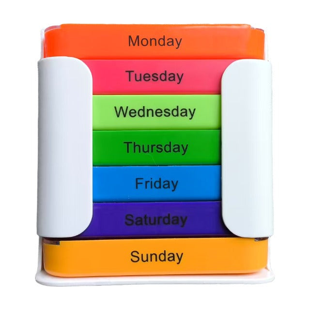 Convenient 28-Compartment Drawer Medicine Box – 7-Day Medication & Vitamin Organizer