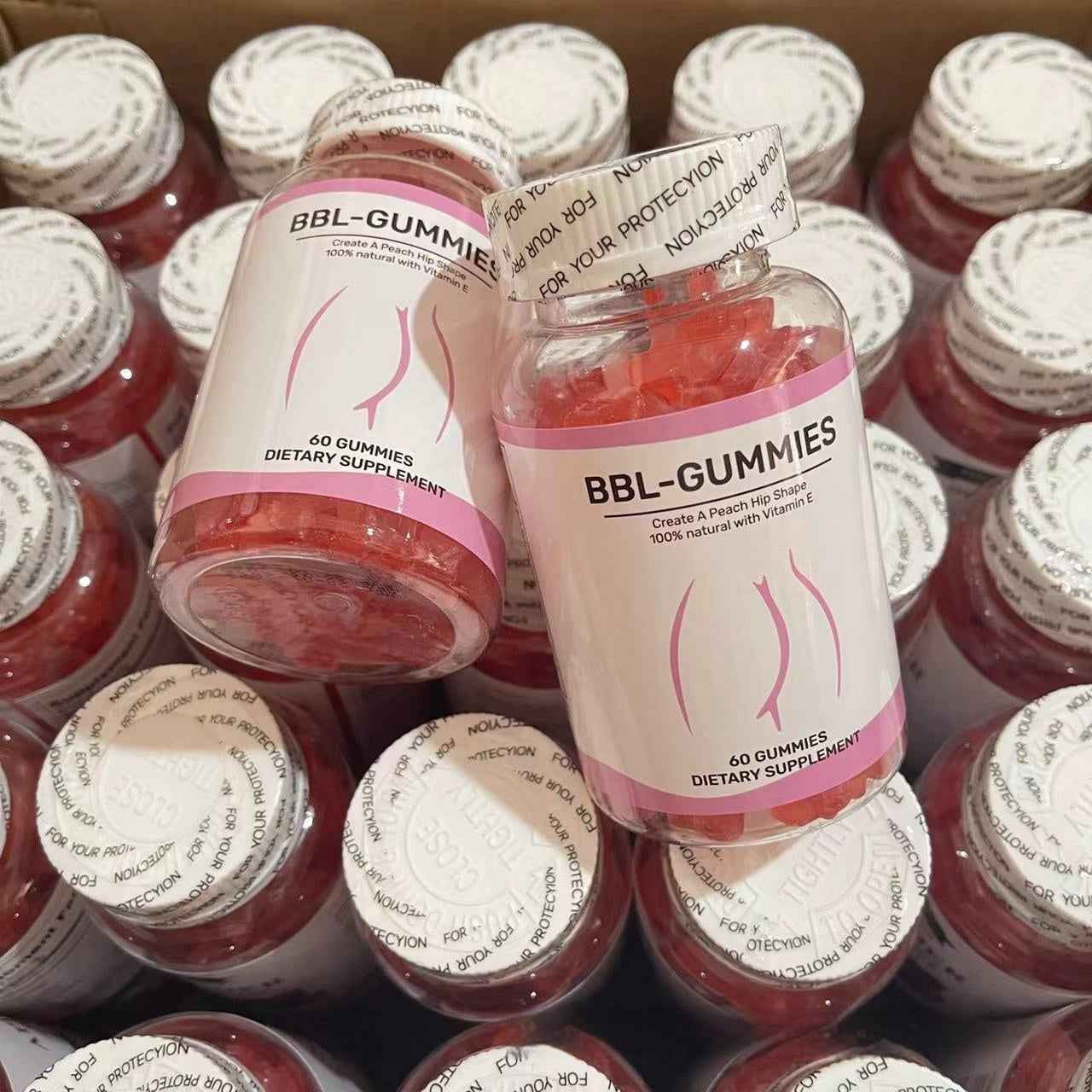 BBL Gummies for Women – Butt Enhancement & Natural Curves – Vegan Booty Gummies with Herbal Extracts, 60 Count Bottle