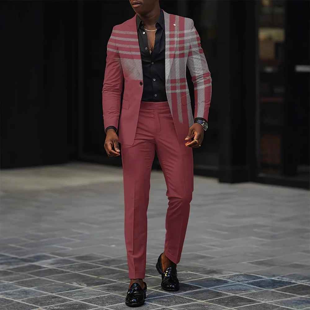 Men's Autumn Slim-Fit Two-Piece Suit | Business Casual & Wedding Attire