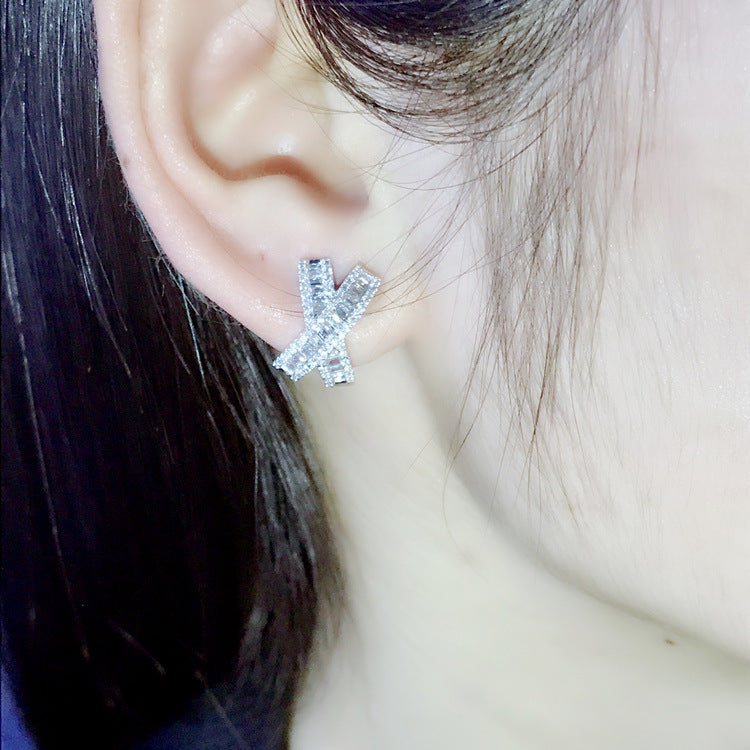 Crystal Zircon Earrings Ear Jewelry Women - Shop NCLC