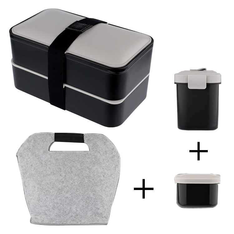 Portable Double Lunch Box | Leakproof Stackable Bento Box & Food Container