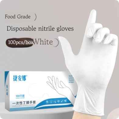 Bulk Disposable Nitrile Rubber Gloves | Medical & Food Safe - 100 Count Box