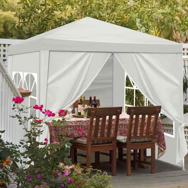 6.5 × 6.5ft Pop-Up Canopy Party Tent with 4 Removable Sidewalls – Waterproof Instant Outdoor Shelter