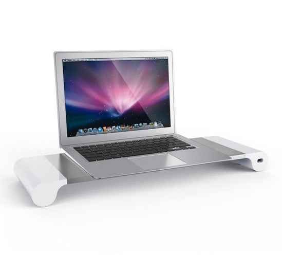Ergonomic Desktop Computer Monitor Stand – Adjustable Height Riser for Laptop, iMac, and PC with Storage Desk Organizer