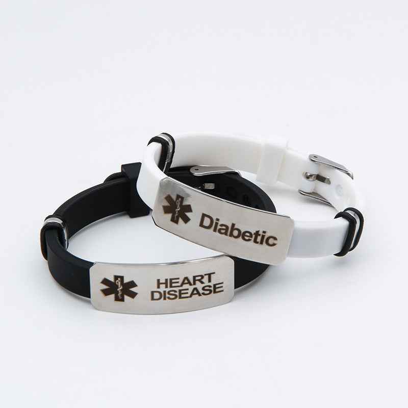 Medical Alert Silicone Bracelet | Waterproof & Custom Engraved ID for Emergencies