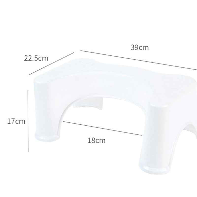 Ergonomic Plastic Toilet Step Stool | Non-Slip Bathroom Squatting Stool for Healthy Bowel Alignment
