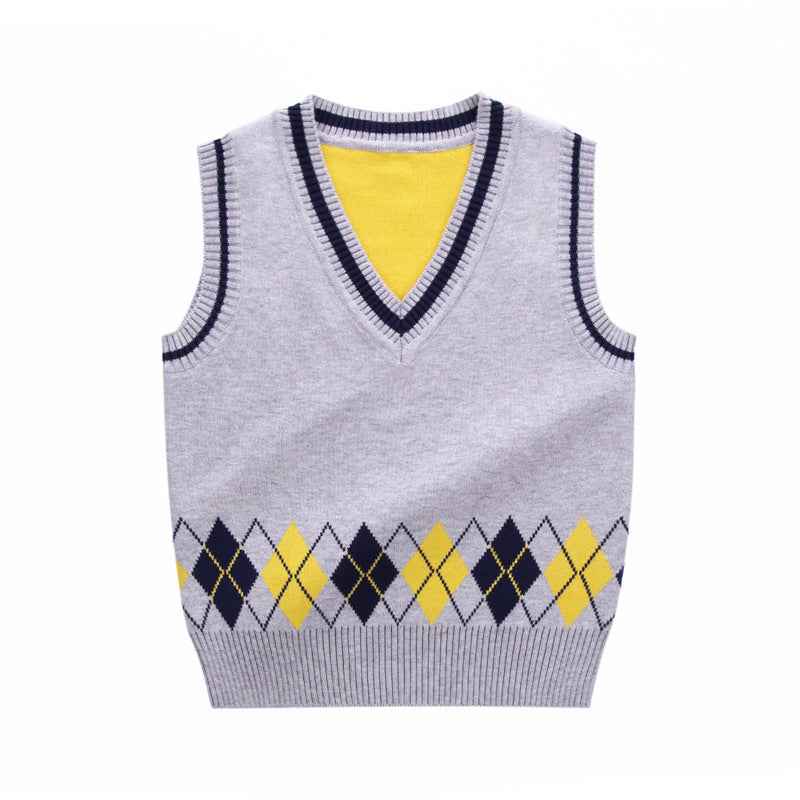 Unisex School Uniform Vest – Premium V-Neck Knit Pullover