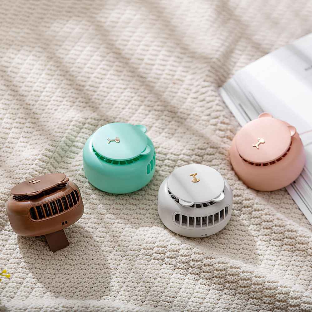 Portable Hanging Mini Silent Fan - USB Rechargeable Hands-Free Wearable Cooling & Neck Fan