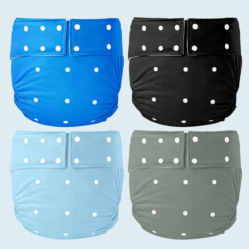 Unisex Reusable Adult Cloth Diaper - Ice Silk Leak-Proof Incontinence Underwear for Elderly