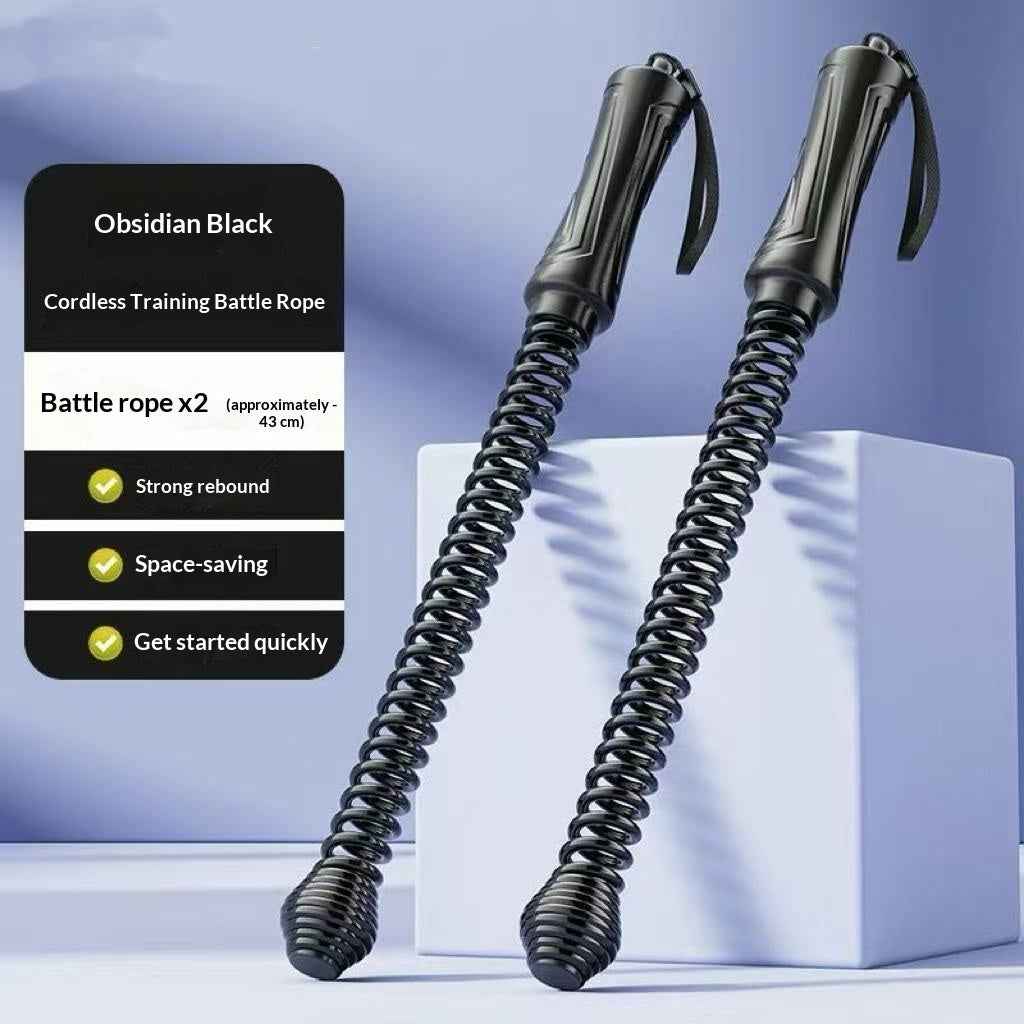 Cordless Battle Ropes for Indoor Fitness – Weighted Combat Ropes for Strength Training & Home Workouts
