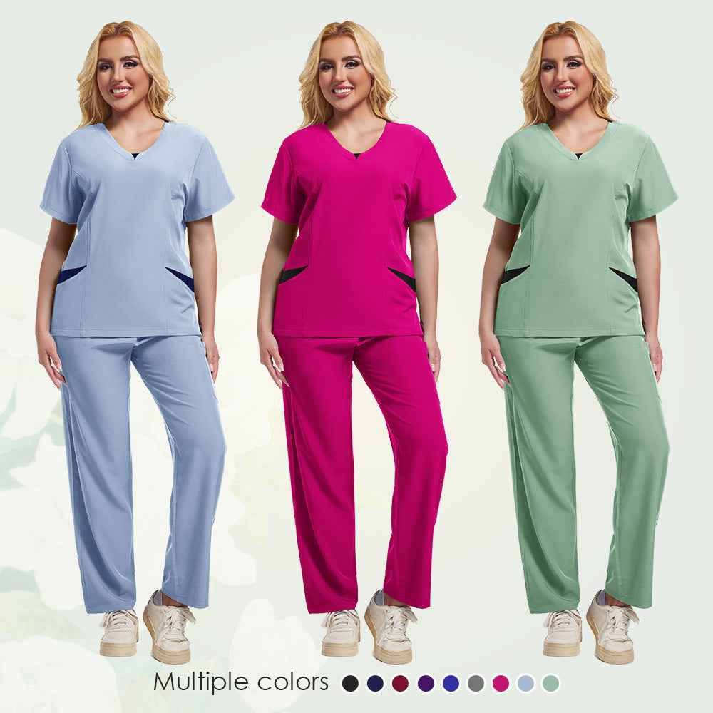 Medical Scrubs Set 4-Way Stretch  | Quick-Drying & Moisture-Wicking Nursing Uniforms