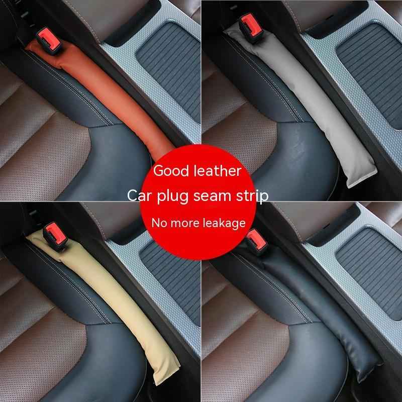 2-Pack Universal Car Seat Gap Filler & Leak-Proof Crevice Blocker - PU Leather Console Organizer