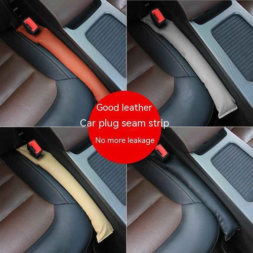 2-Pack Universal Car Seat Gap Filler & Leak-Proof Crevice Blocker - PU Leather Console Organizer