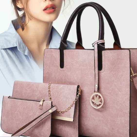 Women Purses Handbags Wallet Sets Shoulder Bags Top Handle Satchel Tote Purse Work Bag Set With Matching Wallet 3pcs